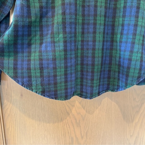 Vintage Quizz New York Plus Cotton Plaid/Chambray Floating Buttondown / 22 - Picture 9 of 11